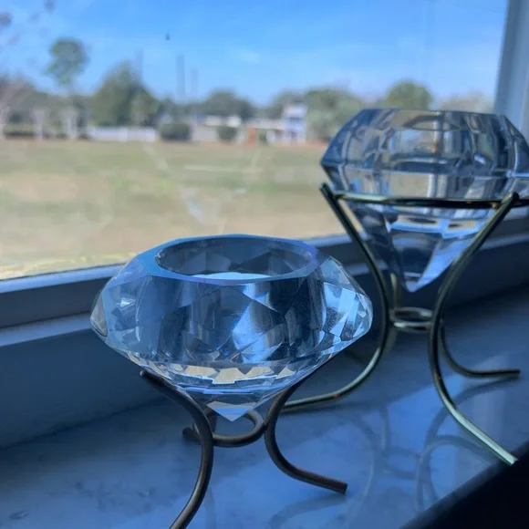 Set of two jewelry holder/ candle holder Storage & Organization